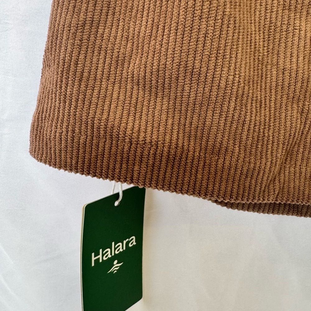 HALARA Corduroy Mini Skirt in Chestnut Brown - Picture 3 of 6